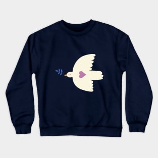 Dove of Peace and Love - Graphic design by Cecca Designs Crewneck Sweatshirt